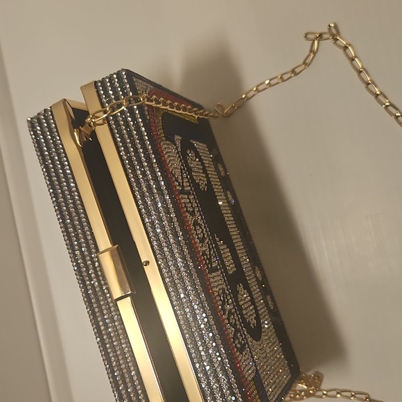 Insanely cool rhinestone covered box clutch “80s Rock” - Picture 11 of 11